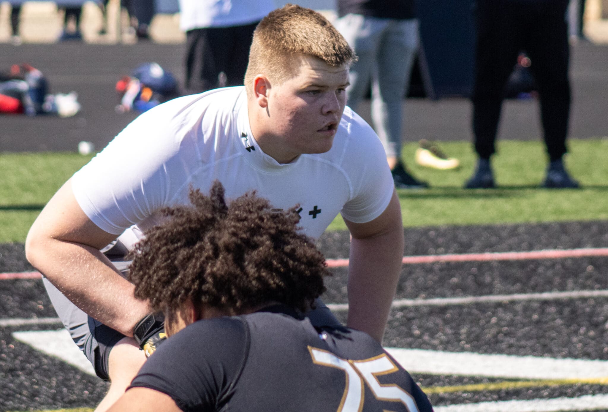 Pitt is an early contender for 2027 three-star offensive lineman Reed Gerken. April 27, 2025 / Nathan Breisinger. PSN.