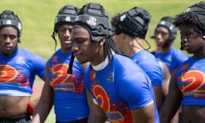St. Frances Academy RB Sa'Nir Brooks at the 2Tenths Top 150 Camp. June 29, 2025 -- Nathan Breisinger / PSN