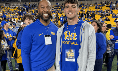 Reston Lehman with Larry Fitzgerald at Pitt.