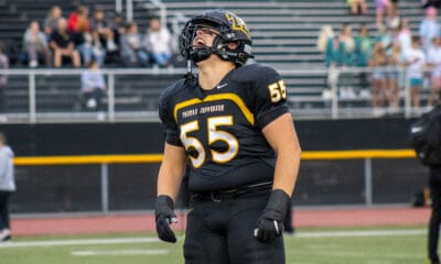 Thomas Jefferson's Shep Turk during warmups. Sept. 27, 2024. Nathan Breisinger / PSN