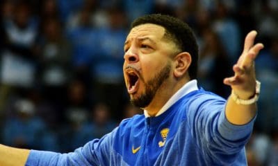 Jeff Capel as Pitt plays against North Carolina on Wednesday, Feb. 1, 2023 in Chapel Hill. (Mitchell Northam / Pittsburgh Sports Now)