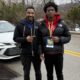 Pitt defensive back target Xavier Jackson with cornerbacks coach Archie Collins. Photo courtesy of Jackson's X account.