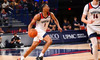 Duquesne's Cam Crawford, photo via Duquesne Athletics.