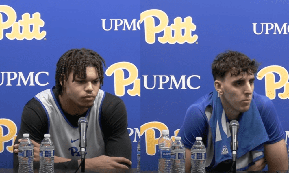 Prior to the game, Pitt's Cam Corhen and Guillermo Diaz Graham met with the media at the Petersen Events Center.